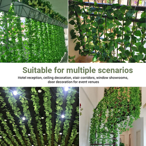 Bán Buôn Cây Lụa Thường Xanh Nho Nhân Tạo Màu Xanh Lá Cây Maple Lá Ivy Nho Dây Leo Cho Văn Phòng Nhà Khách Sạn Trang Trí Đám Cưới - Product Image 6