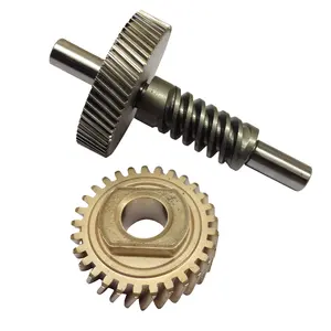 Profissional CNC fabricante HKAA Latão worm gear Personalizado latão inoxidável worm gear conjuntos de aço para worm redutor