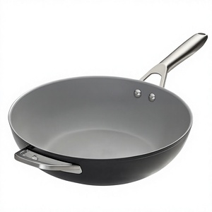 <span class=keywords><strong>Wok</strong></span> en acier inoxydable antiadhésif Ceramic <span class=keywords><strong>Pro</strong></span> 28 cm, résistant aux rayures, sans PTFE, compatible avec toutes les plaques de cuisson, noir CW30928UK - Product Image 2