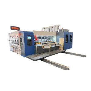 High speed automatic carton box making machine four color die cutting machine with printing slot