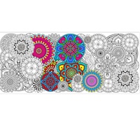 Tableau de coloriage Mandala géant personnalisable (image/taille) – Poster DIY vierge pour dessin et gribouillage – Décoration murale pour enfants, maison et école