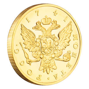 俄罗斯叶卡捷琳娜二世1741纪念币镀金收藏创意礼品俄罗斯双头鹰纪念币 - Product Image 6