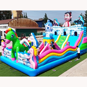 <span class=keywords><strong>Parque</strong></span> de Juegos Inflable con Diseño de Dibujos Animados, Material de PVC, Alquiler para Fiestas Infantiles, Fácil de Instalar, Protección UV, Resistente al Fuego - Product Image 6