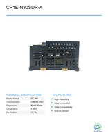 Unité CPU PLC d'occasion OMRON CP1E-N30SDR-A Série CP1E – Unités de contrôle de système CNC pour l'automatisation industrielle