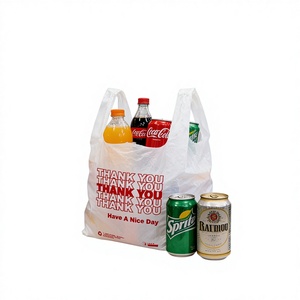 Sacs promotionnels en polyéthylène haute densité (HDPE) durables, sacs en plastique personnalisés, sacs en forme de T-shirt, pour l'ouverture de magasin, promotion de festival, cadeaux d'entreprise - Product Image 5