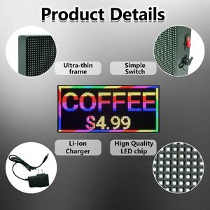 Panneau d'affichage numérique LED programmable P2.5, écran portable WiFi pour la publicité, les stands de vendeurs, les cafés - Product Image 5