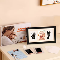 Cadre photo en bois DIY pour empreintes de mains et de pieds, cadre commémoratif, cadeau pour nouvelle maman, bois naturel pour encadrement photo