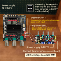 WUZERVON ZK-1002Q 12-24VDC Qualcomm QCC3034 + TPA3116 BT Carte amplificateur numérique 2.0 canaux APTX 100Wx2 AUX