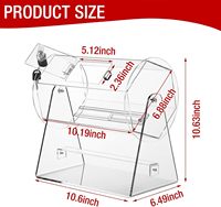 Tambour de tirage au sort moderne écologique Steauty et boîte de tirage chanceux en acrylique transparent pouvant contenir 2500 billets Design personnalisé 11x10.9 pouces