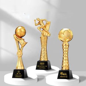 Trophée en cristal en forme de globe terrestre doré en gros, trophée en résine <span class=keywords><strong>vierge</strong></span> personnalisé, trophée de récompense - Product Image 5