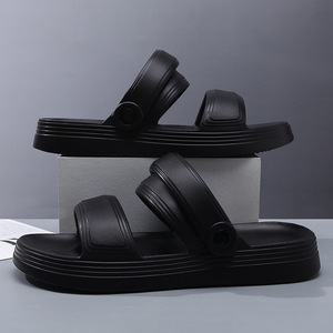 Men's EVA Slides Sandals Breathable Anti-Slip Soft For <b>Beach</b> Summer Outdoor Wear Khaki Gray Black - Product Image 2