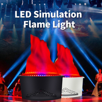 120W Elektrikli RGB Alev Efekti Makinesi Projeksiyon Lambası DMX512 Cadılar Bayramı Noel Şenlik Ateşi Partileri İpek Kumaş Alev Işığı