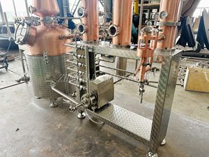 Destilador <span class=keywords><strong>de</strong></span> cobre híbrido ZJ 200L OEM Alambic para whisky Brandy Agave Alcohol Distill con sistema <span class=keywords><strong>de</strong></span> limpieza CIP - Product Image 2