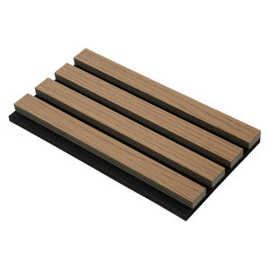 Panel de Pared de Listones de Madera Acústica de Estilo Nuevo Kingkus, Panel de PET para Dormitorio - Product Image 1