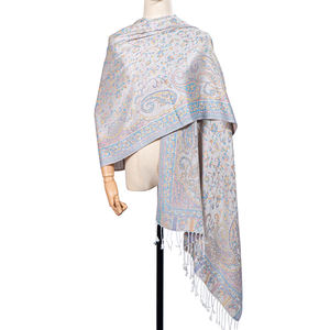 Haute qualité ethnique Jacquard Pashmina châle gland longue Paisley écharpe chaude pour l'hiver femmes Hijab Vintage frange en gros - Product Image 5