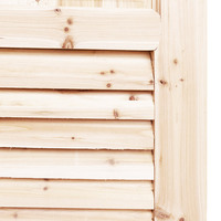 Porte intérieure à persiennes en cèdre massif, style campagnard pastoral, grain de bois naturel, porte de chambre en bois massif