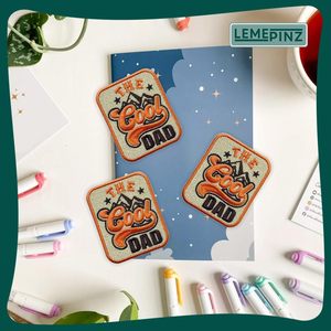 The Cool Dad <b>Patch</b> 3 Inches Iron <b>On</b> Embroidery For Hats Clothes Backpacks Jeans DIY <b>Sew</b> - Product Image 2