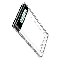 SHUOLE USB 3.2 tipo C SATA custodia custodia ABS trasparente per 2.5 pollici HDD SSD Display digitale HDD custodia