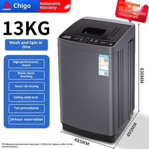 <span class=keywords><strong>Lave</strong></span>-<span class=keywords><strong>linge</strong></span> séchant intégré Chigo, électrique, en acier inoxydable, entièrement automatique, grande capacité de 10 kg, pour logement locatif, petit modèle - Product Image 6