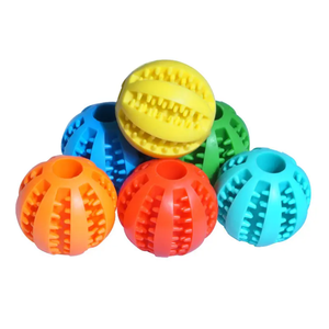 Venta caliente de goma personalizada fugas comida juguetes bola dientes limpieza masticar juguetes para mascotas - Product Image 4