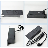 Enchufe de escritorio empotrado AU con 2 tomas de CA, USB-A, USB-C PD 20W, montaje empotrado para mesa, para oficina, conferencias, hotel