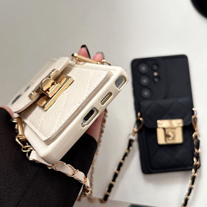 <span class=keywords><strong>เคส</strong></span>โทรศัพท์มือถือ S26 Ultra แบบสะพายข้าง วัสดุ TPU+หนัง พร้อมฟังก์ชั่นกระเป๋าสตางค์ ดีไซน์ล็อคชุบทอง ใช้ได้กับโทรศัพท์มือถือที่รองรับ - Product Image 6