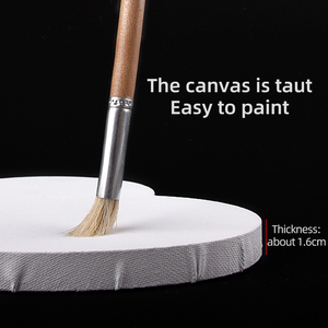 Xin Bowen haute qualité 280gsm 100% coton <span class=keywords><strong>toile</strong></span> d'art acrylique en forme de <span class=keywords><strong>coeur</strong></span> vierge pour peinture et dessin - Product Image 6