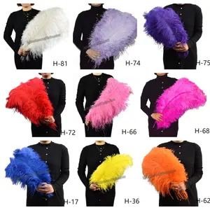 Dyed 30-32 inch Red Black Purple Pink Fluffy Ostrich Feather Wedding Decor Centerpieces Large White Ostrich Feather Best Quality