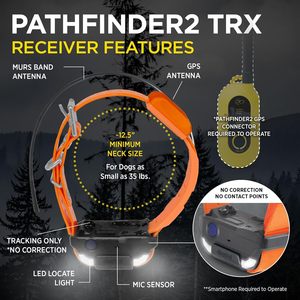 Dogtra Pathfinder2 Trx เครื่องรับสัญญาณ GPS เพิ่มเติม ปลอกคอสีส้ม ระบบติดตาม GPS เท่านั้น ได้รับการรับรองจาก Ukcakcpkc - Product Image 2