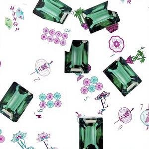 En Stock: Juego de Mahjong Americano Moderno y Lujoso, Portátil, de Cuatro Capas, con Fichas de Acrílico Verde Esmeralda - Product Image 1