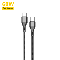 Kabel Data Berkualitas Tinggi 60W Tipe C ke Tipe C Panjang 1.2M untuk Pengisian Cepat Harga Pabrik Kabel USB ASPOR AC-19