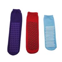 Chaussettes antidérapantes de haute qualité pour l'aviation, chaussettes rouges en tissu éponge avec grip, pour hommes et femmes, chaussettes de pantoufle d'hôpital pour personnes âgées