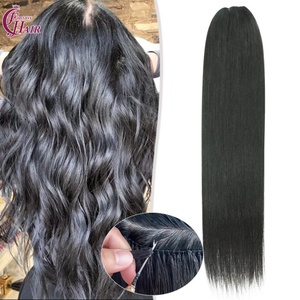 FH #NC Factory Direct Feathering Line Weft Human Hair <b>Extension</b> 100g Invisible Straight <b>Braids</b> European Human Hair - Product Image 1