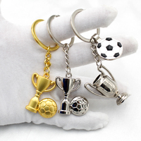 Mini trophée de football de la ligue de championnat de football, souvenir, breloques pour sac, décoration, pendentif, porte-clés en métal pour cadeaux