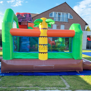 Castillo inflable para niños, brincolín con tobogán para fiestas al aire libre, castillo inflable comercial con diseño de parque de dinosaurios. - Product Image 4