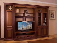 Meuble TV moderne à panneaux en bois, support de console mural pour meuble de salon et de maison