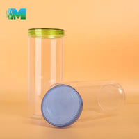 Offre Spéciale : Pots en Plastique 1000ml en PET pour Aliments, Boîtes de Conservation en Plastique Transparentes et Durables avec Couvercle