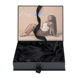 Custom Design Luxury human hair wigs packaging box recycle Folding cosmetic paper gift boxes with magnetic lid