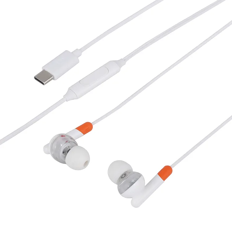 High quality TPE Type c 120cm wired headset for TYPE C end MP3/4 computer Android Huawei Xiaomi and other devices