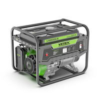 VETEX Großhandel Hochwertiger 4-Takt 420cc 5-5,5kW 25L Tragbarer Benzin-Generator mit Handstart für Stromversorgung