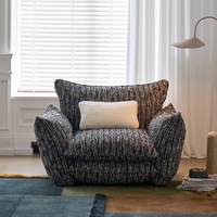 Fauteuil inclinable en tissu bouclé rétro français de luxe Zayshine, salon, chambre à coucher, appartement modulaire, villa, canapé 1 place
