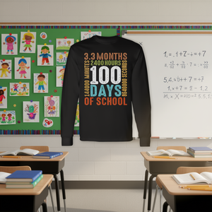 Camiseta de manga larga para niños, unisex, con cuello redondo, para el regreso a la escuela, celebración de graduación, 100 días de escuela - Product Image 3