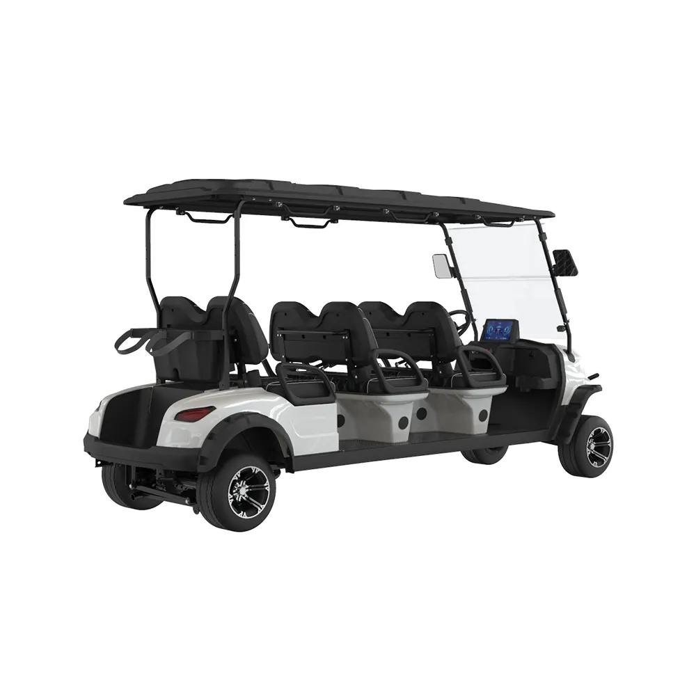 Carrinho de golfe elétrico para uso em resort turístico personalizado, carrinho de golfe elétrico com certificado CE, 2/4/6 assentos, para venda