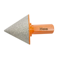 PMS 20-35-50mm brasé diamant cône chanfrein carrelage marbre alésoir meuleuse d'angle chanfrein meule