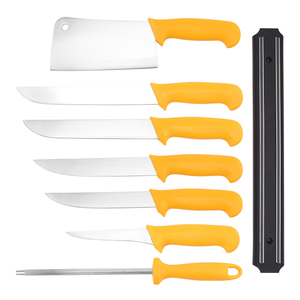 Ensemble de couteaux de <span class=keywords><strong>cuisine</strong></span> avec lames en acier inoxydable durables, résistantes à la rouille, avec manche en plastique antidérapant, aiguiseur de couteaux - Product Image 3