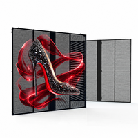 Écran mural en verre LED transparent P2.6 P5.2 Garantie 5 ans Cadre moulé sous pression pour centre d'exposition