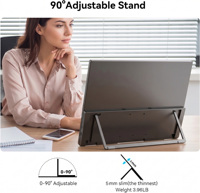 Moniteur portable 21,5 pouces FHD 110% SRGB 120Hz IPS HDR pour USB-C, idéal pour les voyages, compatible avec les ordinateurs portables, MacBook, PC, Switch, PS5 pour le gaming