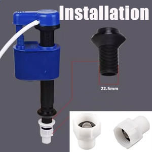 Raccord de tuyau de bidet en plastique ABS de 7/8 po à 1/2 po, adaptateur de vanne de remplissage de toilette pour connexion au réservoir de bidet - Product Image 5