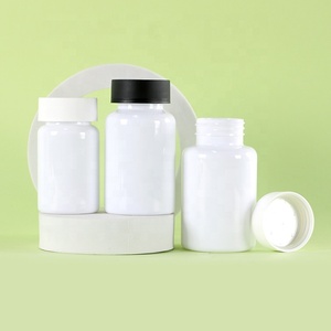 Flacon en plastique PET pour pilules et compléments alimentaires 100ml 120ml 170ml 200ml 250ml 2oz 5oz Contenant de vitamines en capsule blanc avec bouchon à vis - Product Image 6