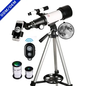 Teleskop Portabel untuk Anak, Teleskop Refrakter Astronomi 70Mm dengan Tripod dan Teleskop Pencari Cakupan, Teleskop Portabel untuk Anak-anak, Pemula